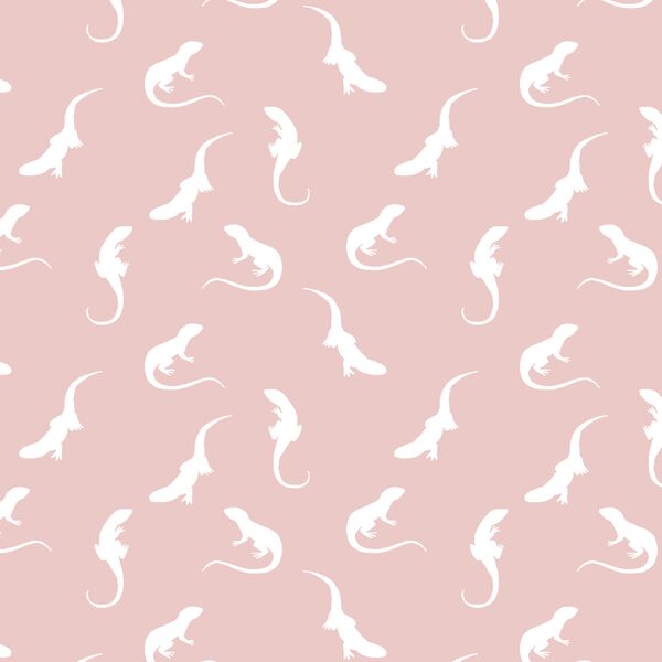 Iguana Silhouette in Blush