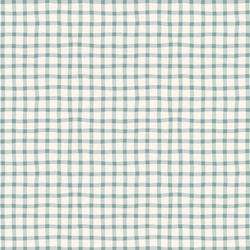 Wobbly Gingham in Dusty Teal