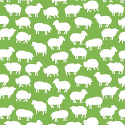 Sheep Silhouette in Greenery