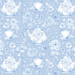 Garden Tea Party in Hydrangea Blue