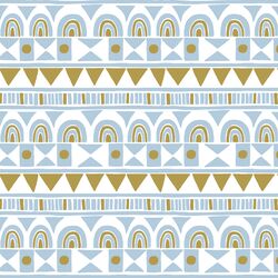 Modern Mosaic in Gold and Sky