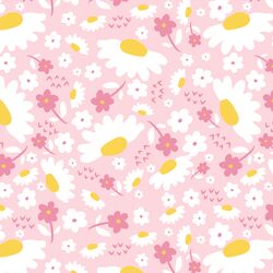 Daisies in Rose and Light Pink