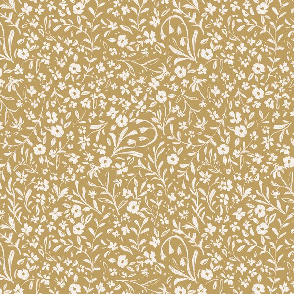 Tea Party Calico in Gold