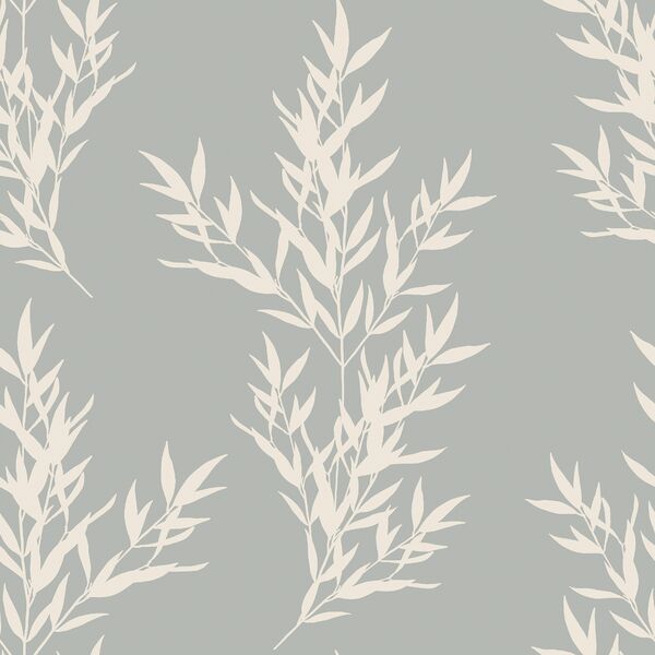 Branches in Cream on Grey