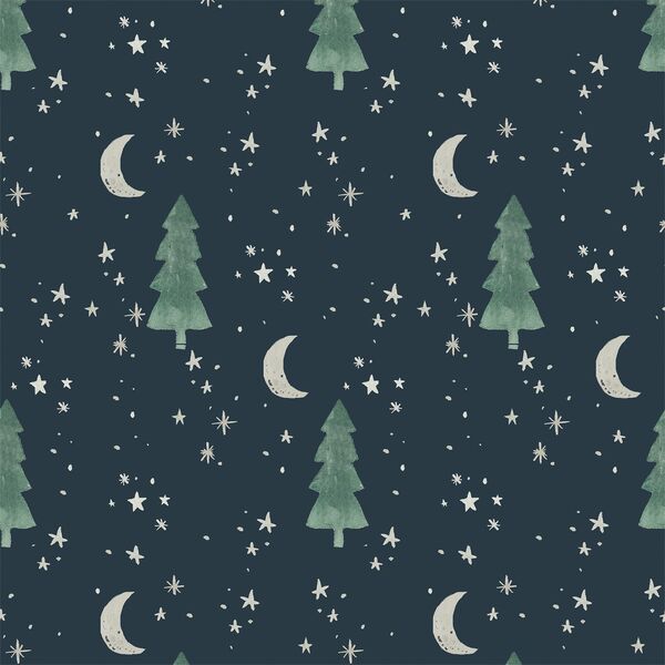 Woodland Night in Twilight Blue