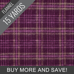 Crosshatch Plaid Flannel in Merlot - 15 Yard Bolt