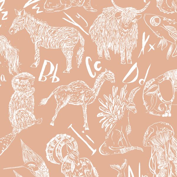 Big Animals in Dark Pink
