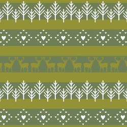 Winter Fair Isle Stripe in Pine