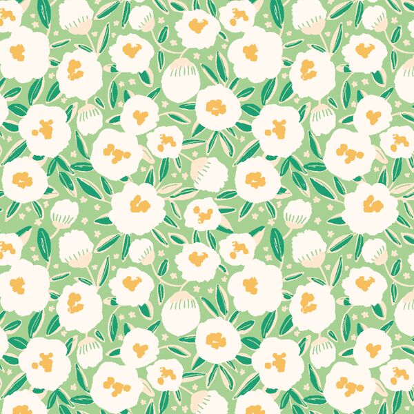 Backyard Blooms in Leaf Green