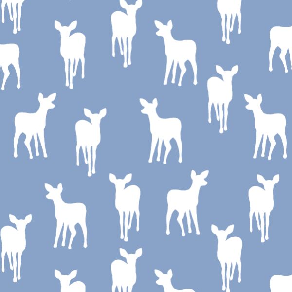 Fawn Silhouette in Cornflower