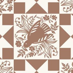Dove Tile Faux Patchwork in Mocha Mousse