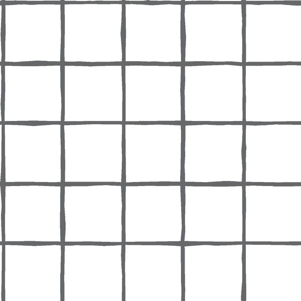 Windowpane in Charcoal on White