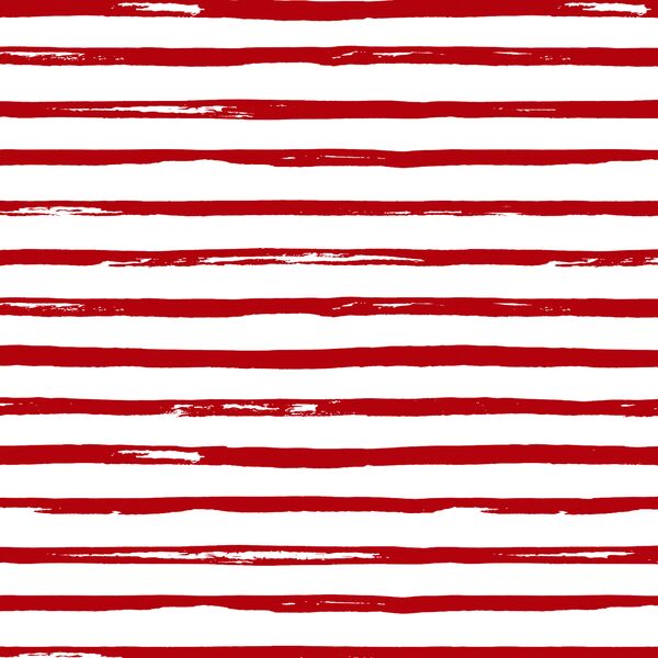 Watercolor Stripes in Holly Red