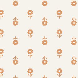 Large Folk Daisy Blockprint in Butterscotch