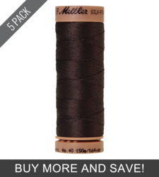Black Peppercorn (9136-1382) - Silk Finish Cotton 40wt - 164 Yards (5 Pack)