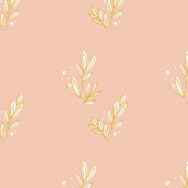 Floret in Gold on Pink