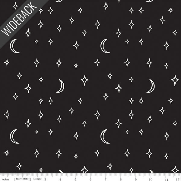 Stars and Moons Wideback in Black