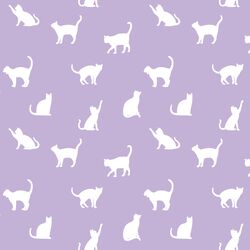 Cat Silhouette in Lilac