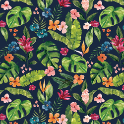 Jungle Floral in Navy