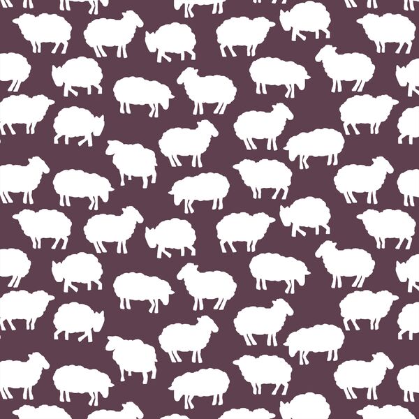 Sheep Silhouette in Raisin