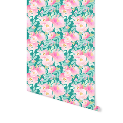 Plush Peonies in Jade Green