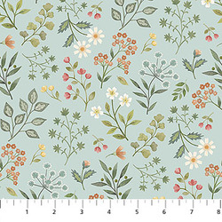 Floral in Blue Multi