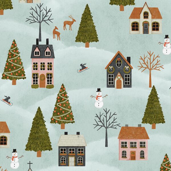 December Village in Frosty