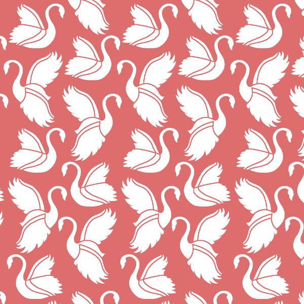 Swan Silhouette in Poppy