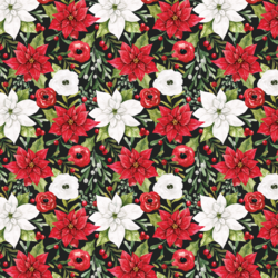 Little Holiday Floral in Midnight
