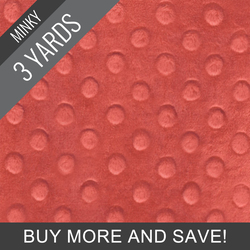 Minky Dimple Dot in Poppy - 3 Yard Quick Cut