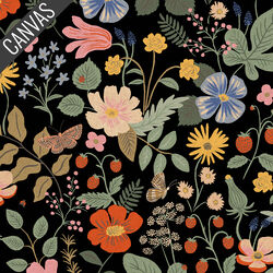 Strawberry Fields Canvas in Black