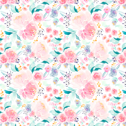 Small Mermaid Floral in Lagoon