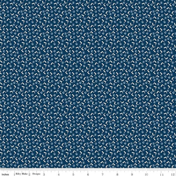 Tiny Squares in Oxford Blue