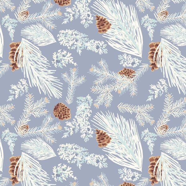 Winter Evergreen in Icicle Blue