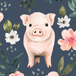 Large Pig in Navy