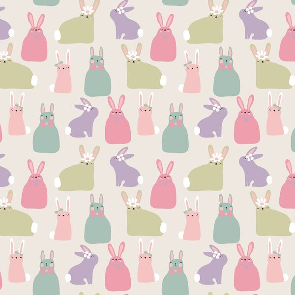 Bunnies in Sweet Pastel