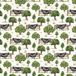 Little Black Angus Cow in Cream