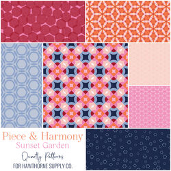 Piece and Harmony Fat Quarter Bundle in Sunset Garden