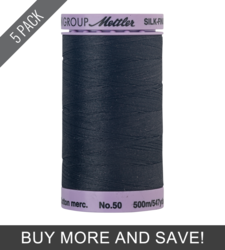 Mole Gray (9104-0348) - Silk Finish Cotton 50wt - 547 Yards (5 Pack)