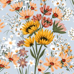 Large Vintage Bouquet in Light Blue
