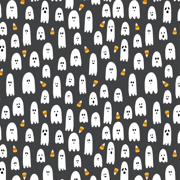 Candy Corn Ghosts in Charcoal