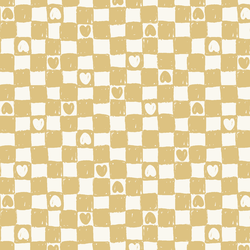 Painted Checks in Dusty Yellow