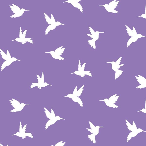 Hummingbird Silhouette in Amethyst