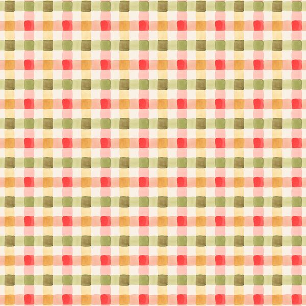 Tiny Painted Gingham in Christmas