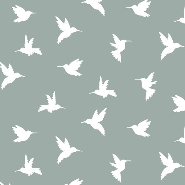 Hummingbird Silhouette in Eucalyptus