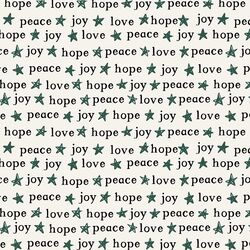 Peace Love Hope and Joy in Pine Needle on Bone