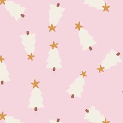 Large Christmas Trees in Pink Floss