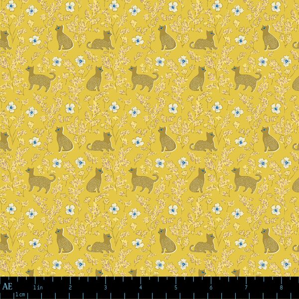 Hedgerow Cats in Yellow
