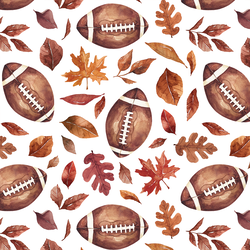 Football Foliage in White