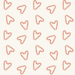 Peppermint Hearts in Ivory